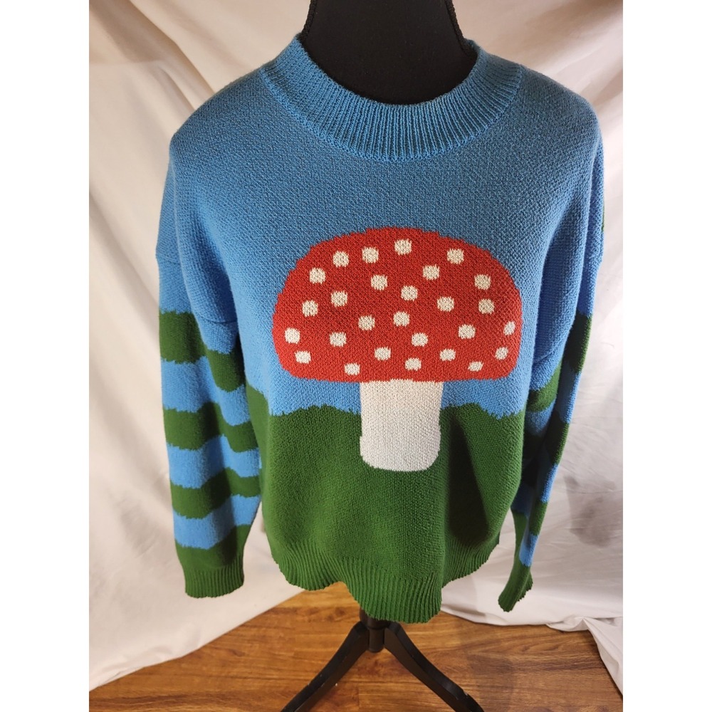 Zara Size Large Mushroom Toad Stool Sweater